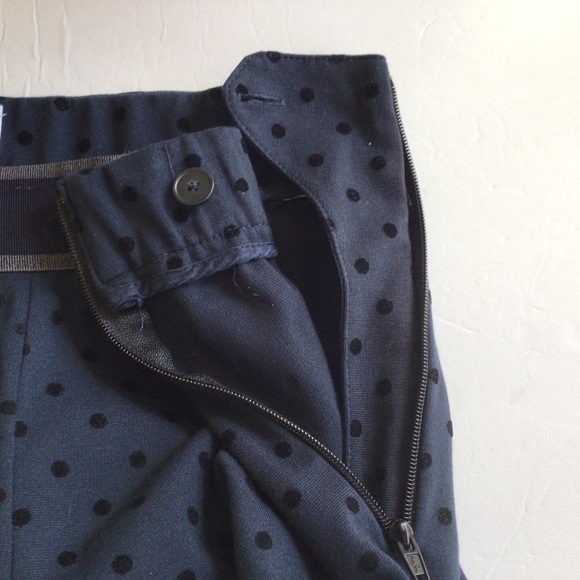 VIA MASINI 80 NAVY BLUE POLKA DOT TAPERED LEG PANTS SIZE 6 - Picture 8 of 11